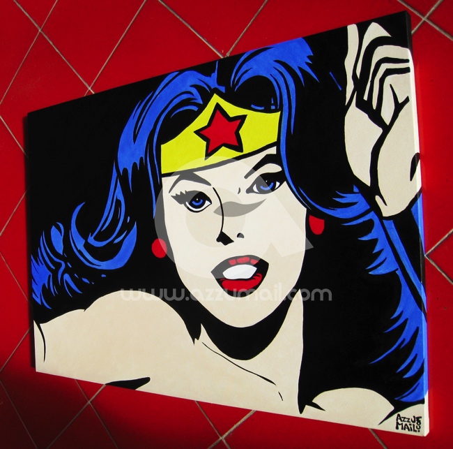 Quadri Pop Art Marvel: Sexy Wonder Woman art decor home living arredo casa  Super eroi eroine popart