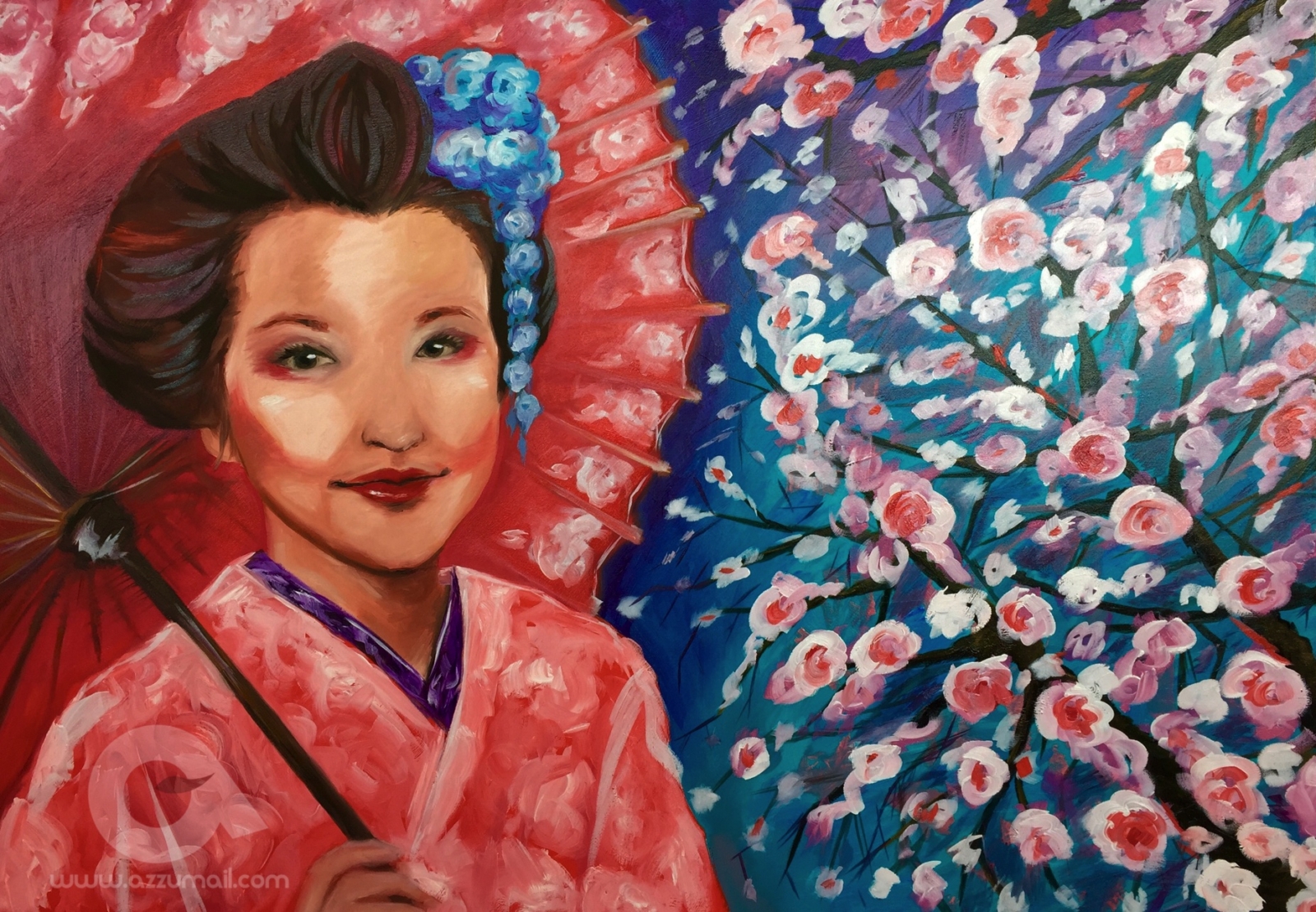Quadro di geisha giapponese