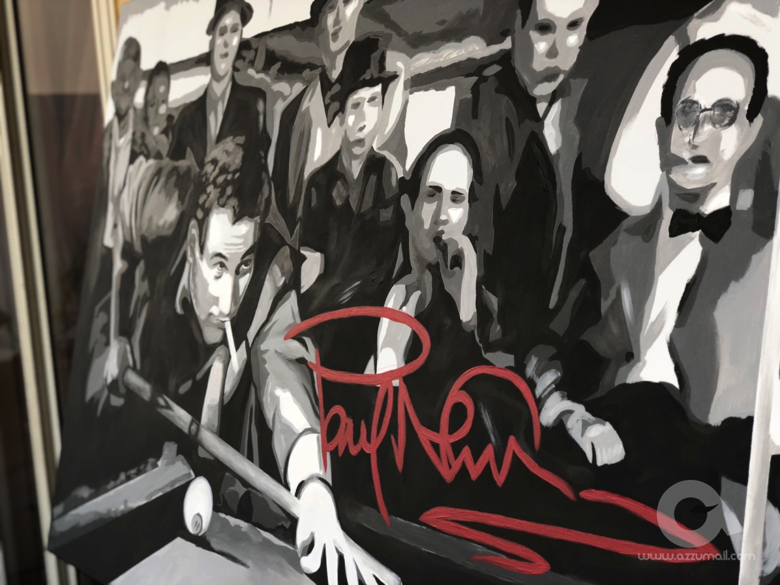 Quadri dipinti a mano Pop Art Attori, Attrici e Film Movie frame! Ritratti  di Sean Connery, Audrey Hepburn, James Dean e Paul Newman in Lo Spaccone -  The Hustler